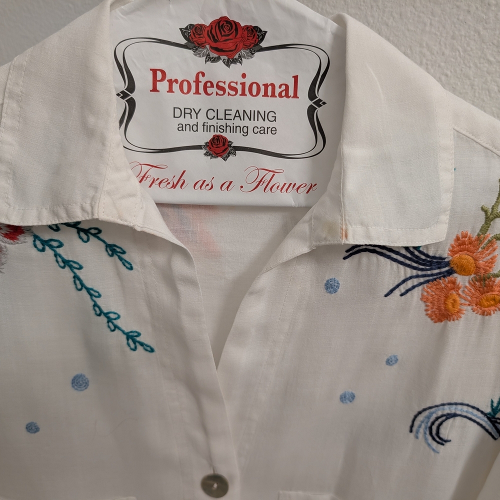 Beautiful Johnny Was Blouse with Embroidery Size XS. Just Dry Cleaned - Picture 5 of 10